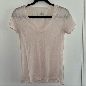 BOGO J Crew Vintage cotton v neck t shirt light pink small
